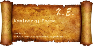 Kaminszky Emese névjegykártya