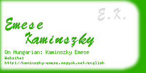 emese kaminszky business card